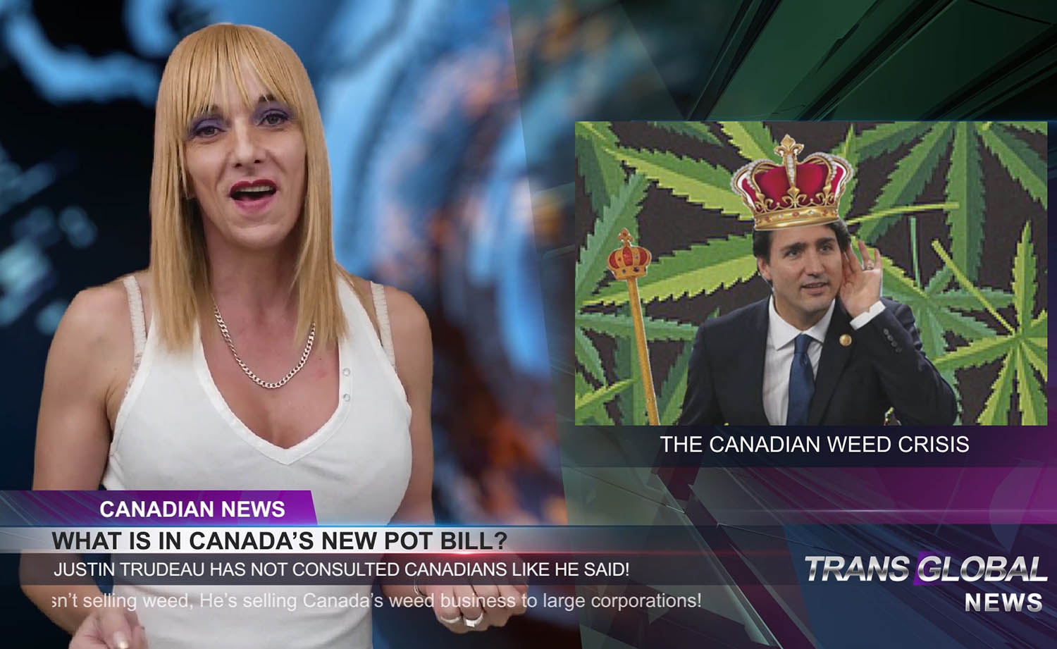 Shemale Alexis DVyne _ Trans Global News Canada Weed Crisis